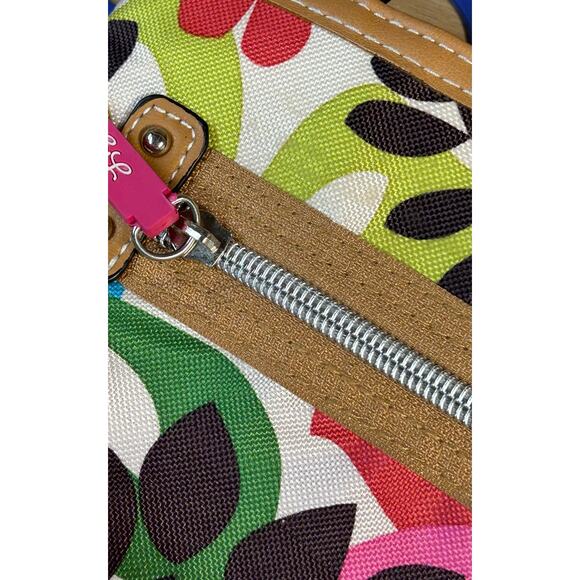 Lily Bloom Mini Crossbody Purse Handbag - Preowned, Floral Canvas Design - Picture 4 of 4